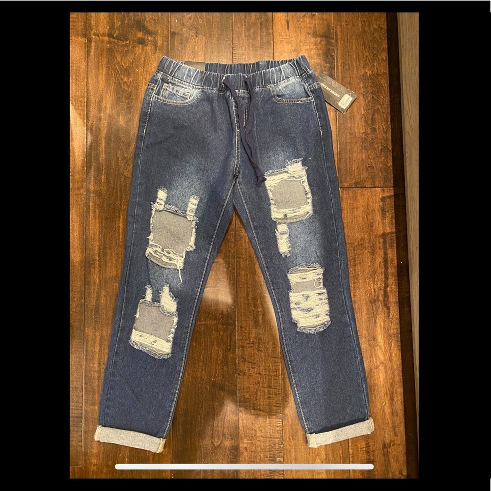 American Bazi Dark Blue Boyfriend Jogger Jeans (M)